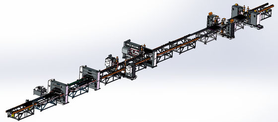 450KW 가열 방사체 패널 자동용접 생산 라인 120m/Min