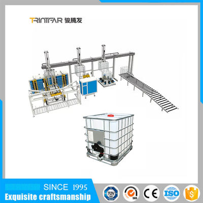 1000L IBC 케이지 프레임 스테인레스 강 관모양 자동용접기 입크 용기 생산 라인