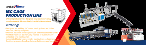 IBC 톤 배럴 강철 프레임 자동 생산 라인