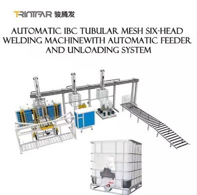 IBC metal tank transport box frame fully automatic welding/folding machine / palletizing robot loading/unloading, fully automatic welding system, industrial welding equipment